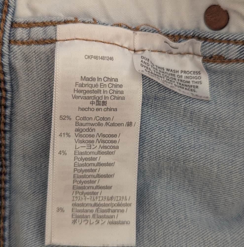 Madewell Midrise Stovepipe Stonewash Blue Denim Jeans Size 20W GUC - Picture 10 of 16